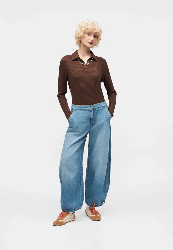 Джинсы свободного кроя Gap, medium indigo, цвет индиго — фото 2