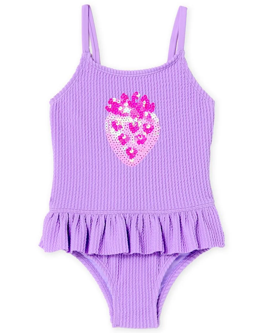 Детский слитный купальник с пайетками для девочек 2T-5T Angel Beach, Lavender