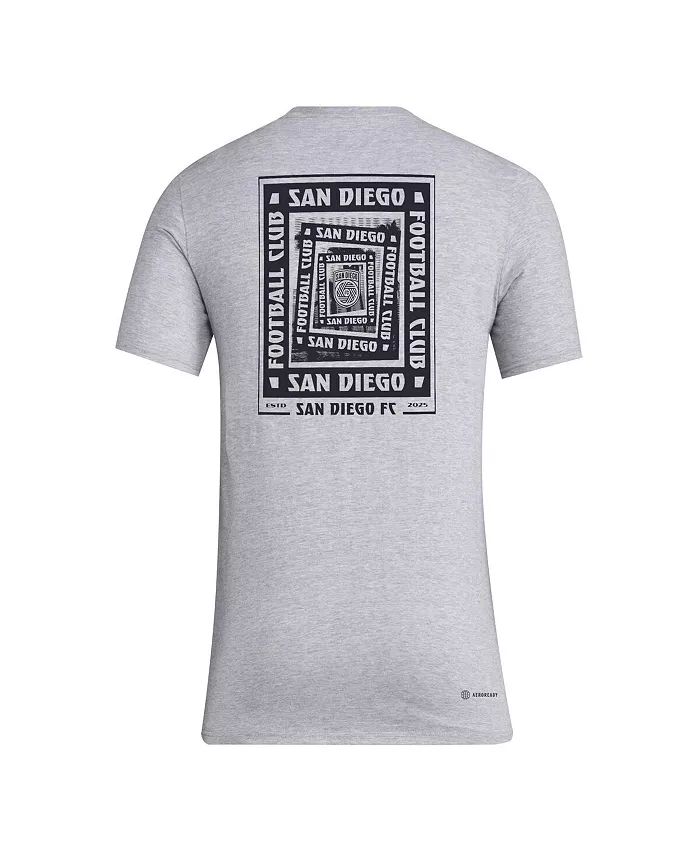 Мужская серая футболка San Diego FC Local Wrap adidas — фото 2