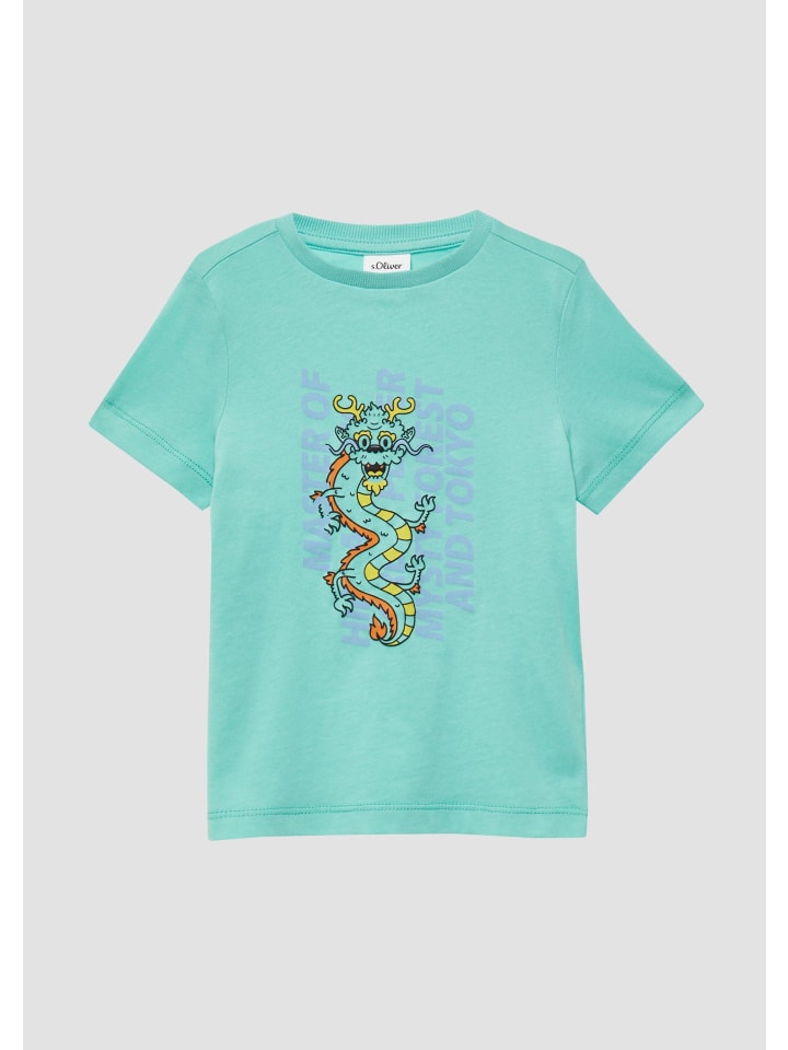 

s.Oliver Футболка цвета 6602_бирюзовый, Зеленый, s.Oliver Футболка цвета 6602_бирюзовый