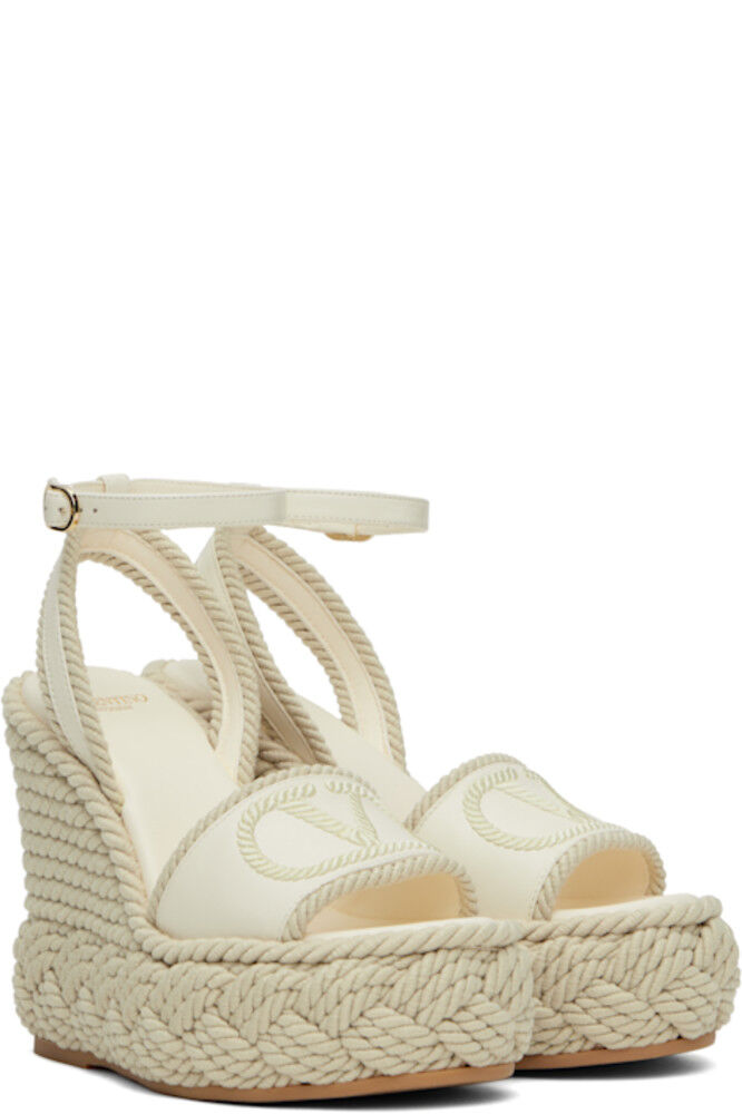 Сандалии на танкетке Off-White VLogo Torchon Valentino Garavani — фото 4