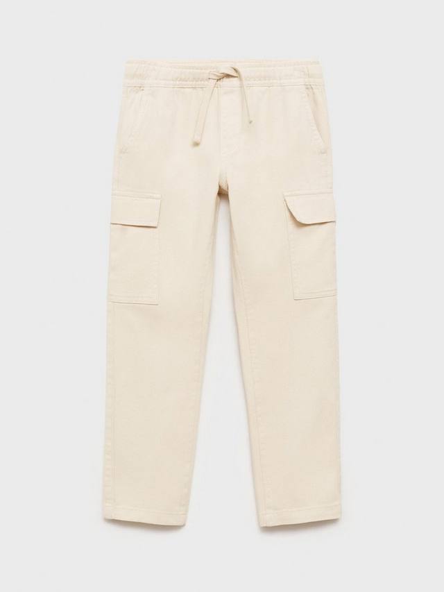 

Детские брюки Klaus с кулиской Mango, Beige