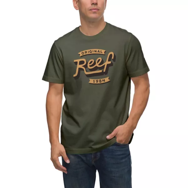 

Мужская футболка с принтом Cadet Reef, цвет military green