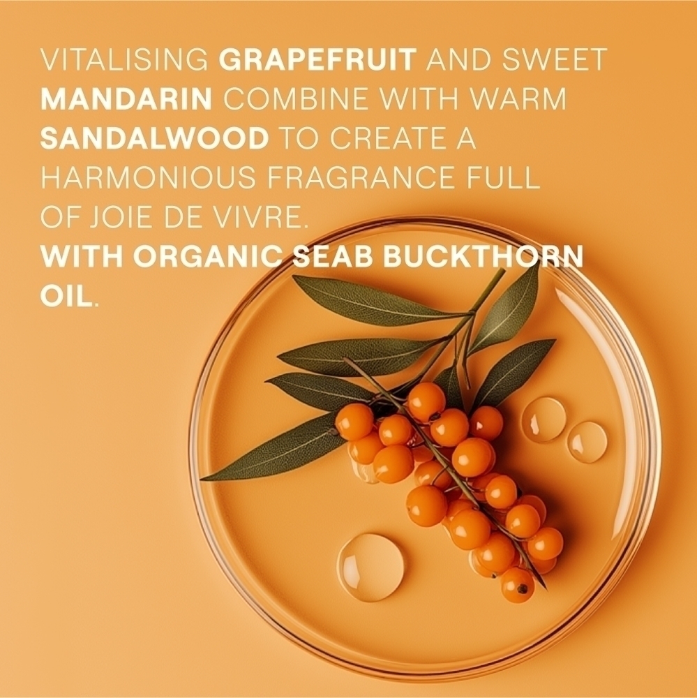 Энергетический гель для душа Vitality Weleda, sea buckthorn, grapefruit and mandarin 400 мл — фото 3