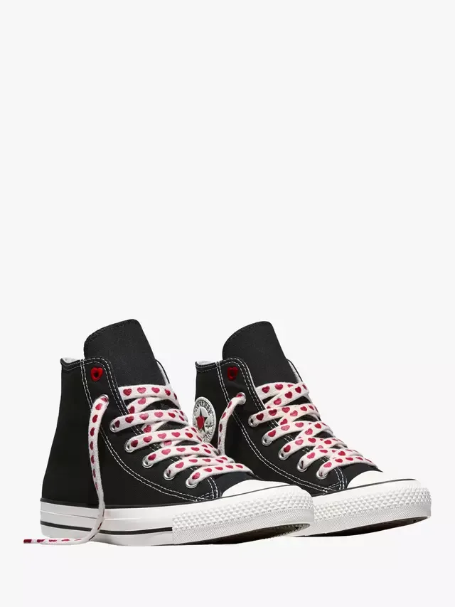 Детские кроссовки Chuck Taylor All Star Heart, черно-белые Converse — фото 3