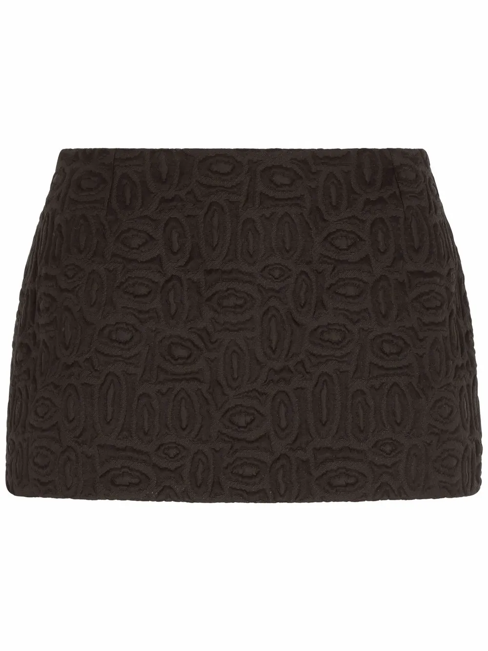 

Жаккардовая юбка мини с кружевом DOLCE & GABBANA, черный