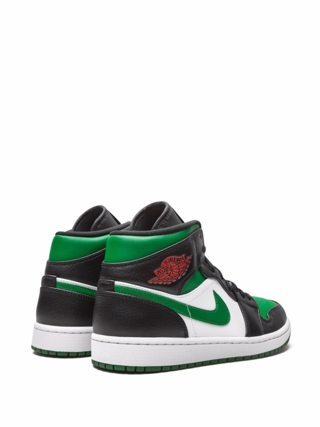 Кроссовки Jordan Air Jordan 1 Mid, черный/зеленый/белый — фото 3