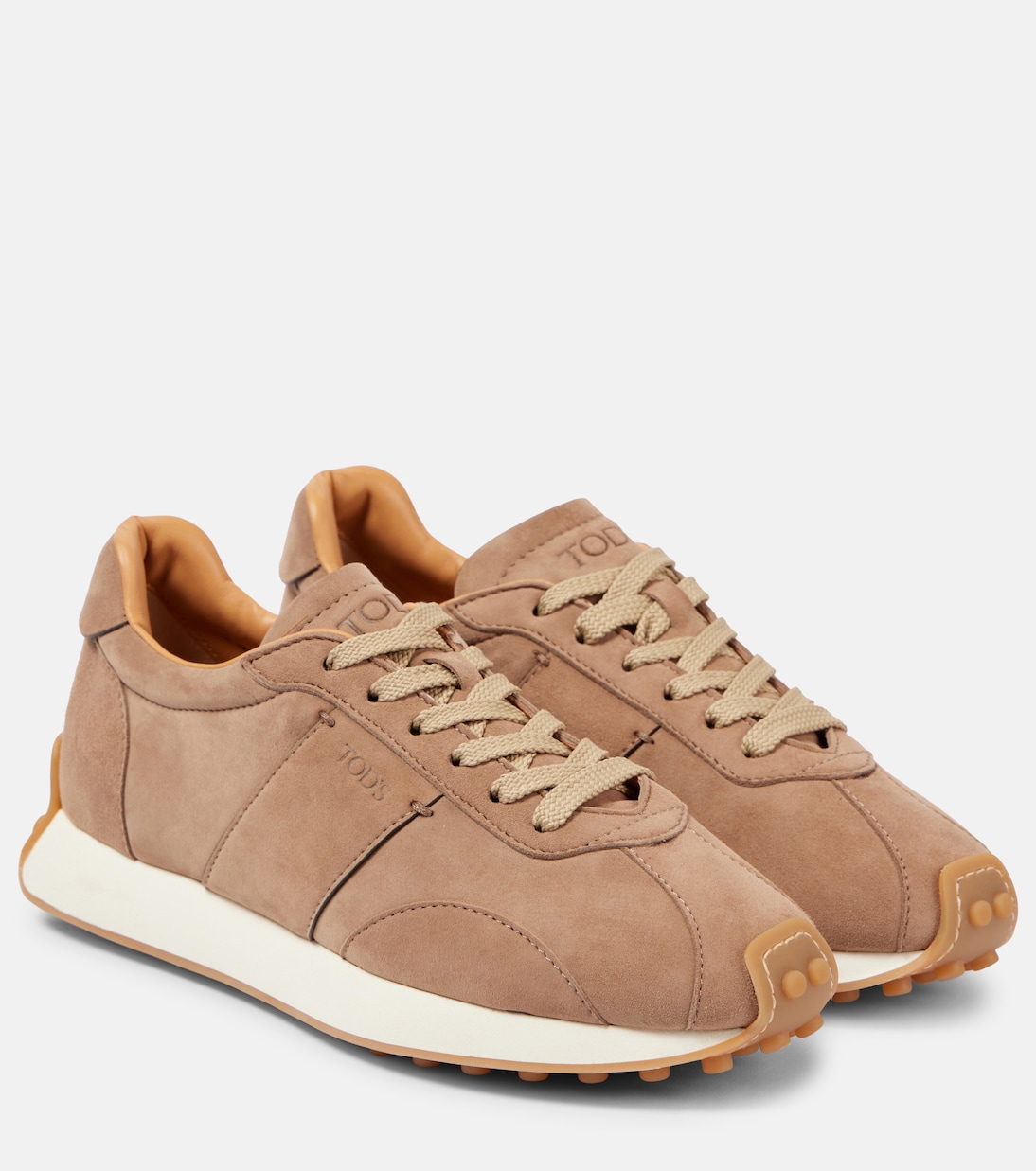 Винтажные замшевые кроссовки T Tod's, Cappuccino