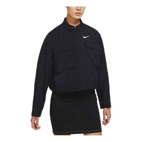 

Куртка Nike SS22 Big Pocket Short Jacket Autumn Black, черный