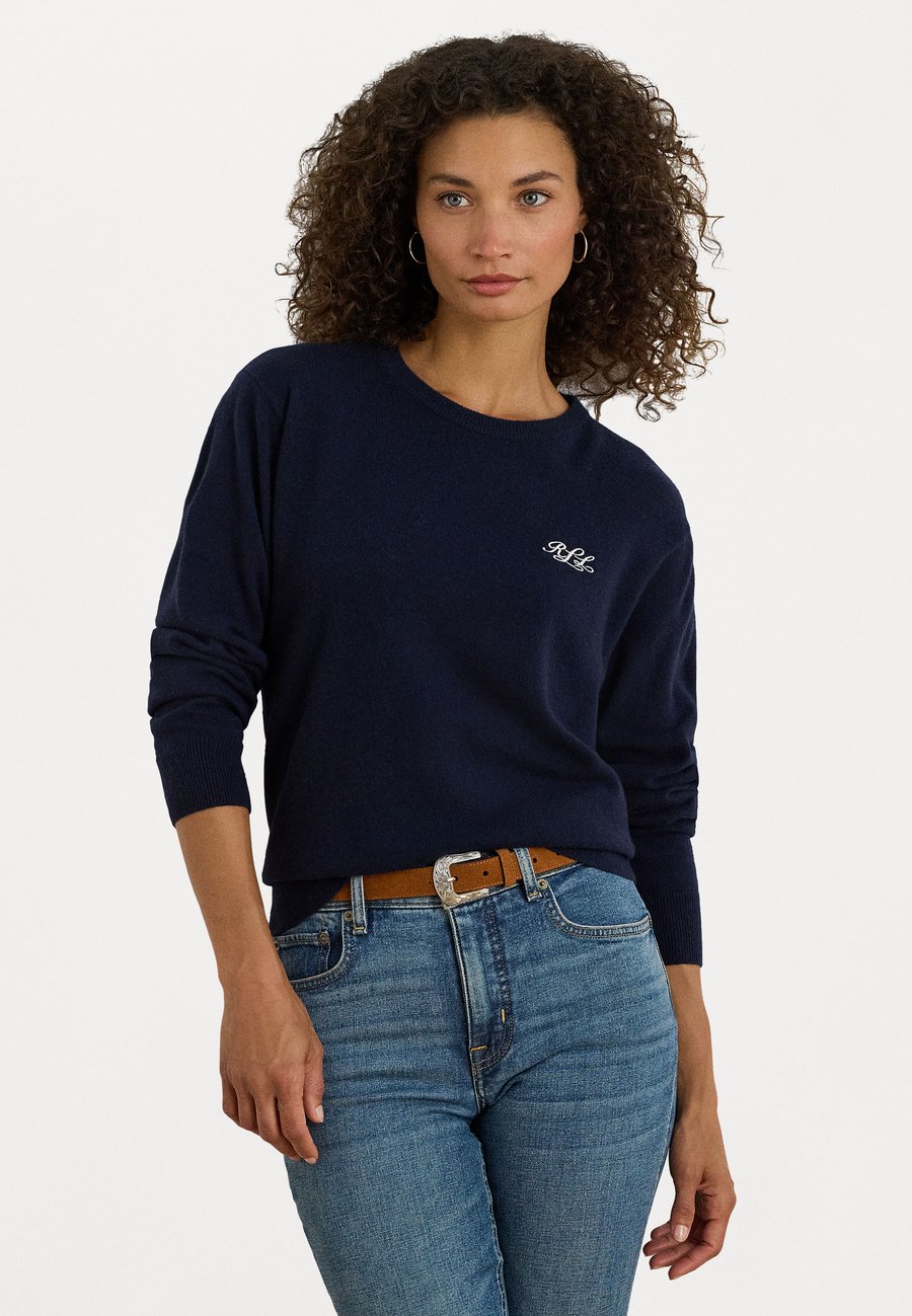 

Джемпер Lauren Ralph Lauren EMBROIDERED CASHMERE CREWNECK SWEATER, Lauren Navy/Dark Blue