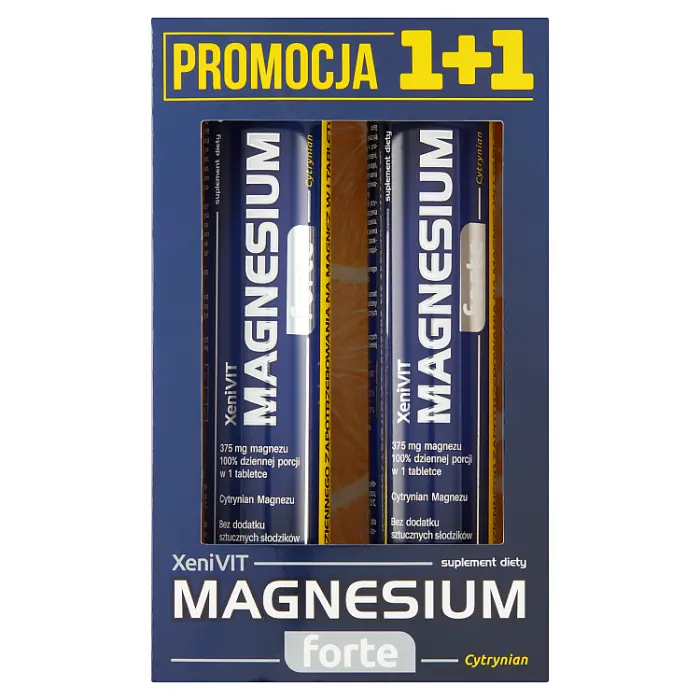

Таблетки магния XeniVIT Magnesium Forte Cytrynian Zestaw 1+1, 40 шт