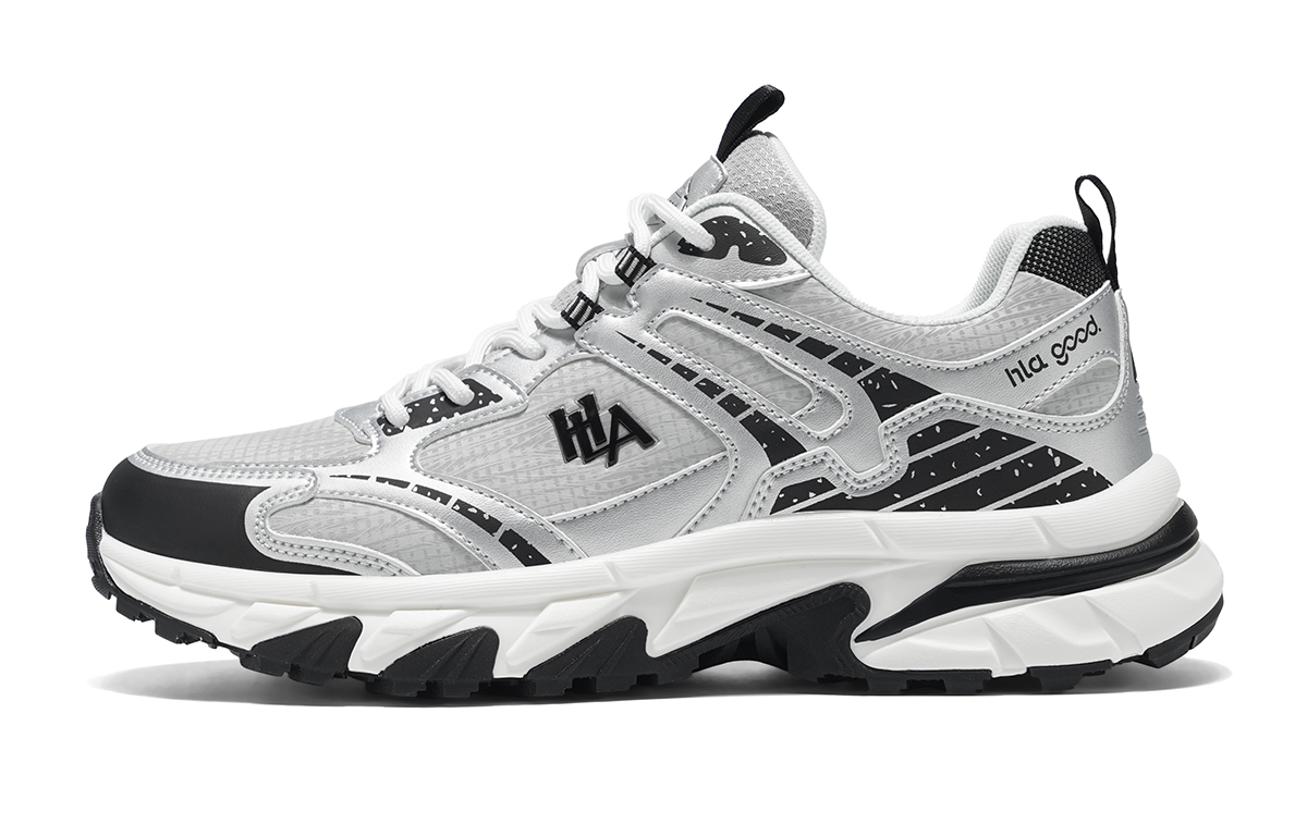 

Низкие массивные кроссовки мужские HLA, Silver