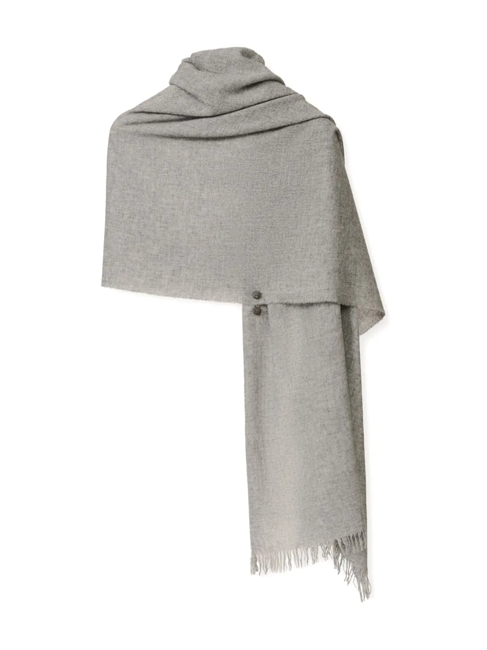 

Шерстяной шарф с пуговицами Fabiana Filippi, серый