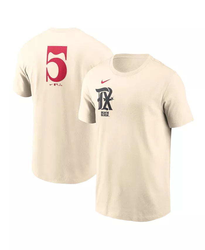 

Мужская футболка Texas Rangers City Connect Fuse с именем и номером Corey Seager в натуральном цвете Nike