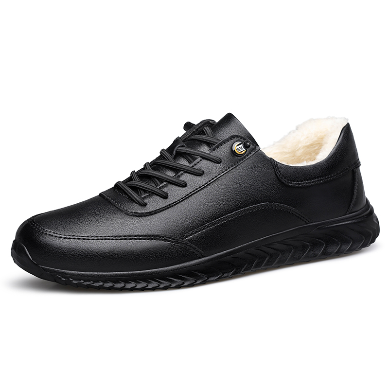

Bull Thunder Низкие повседневные мужские туфли черные черные утепленные, цвет Black Insulated Shoes
