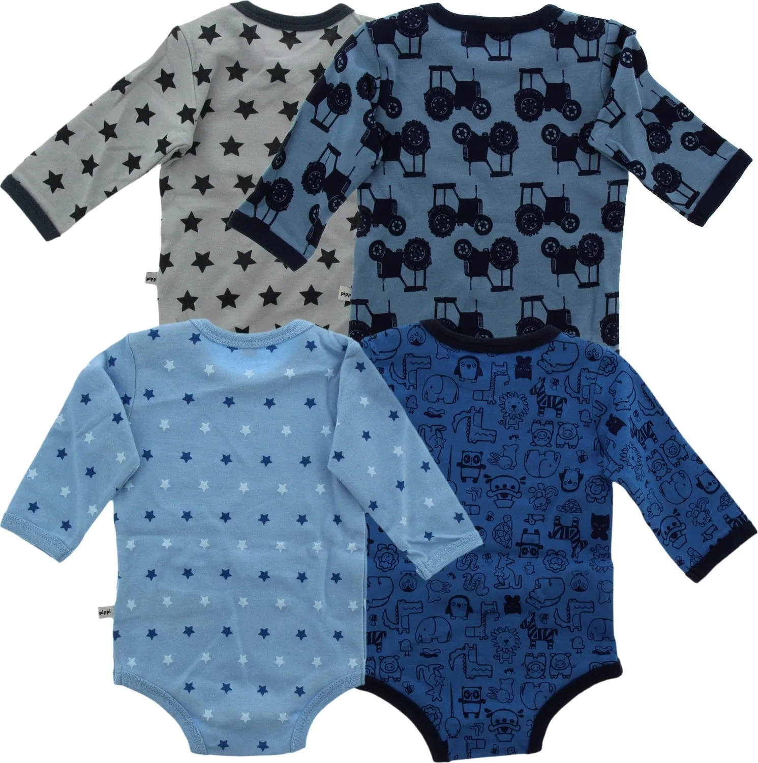 Боди детское с принтом Pippi Babywear, синий — фото 3