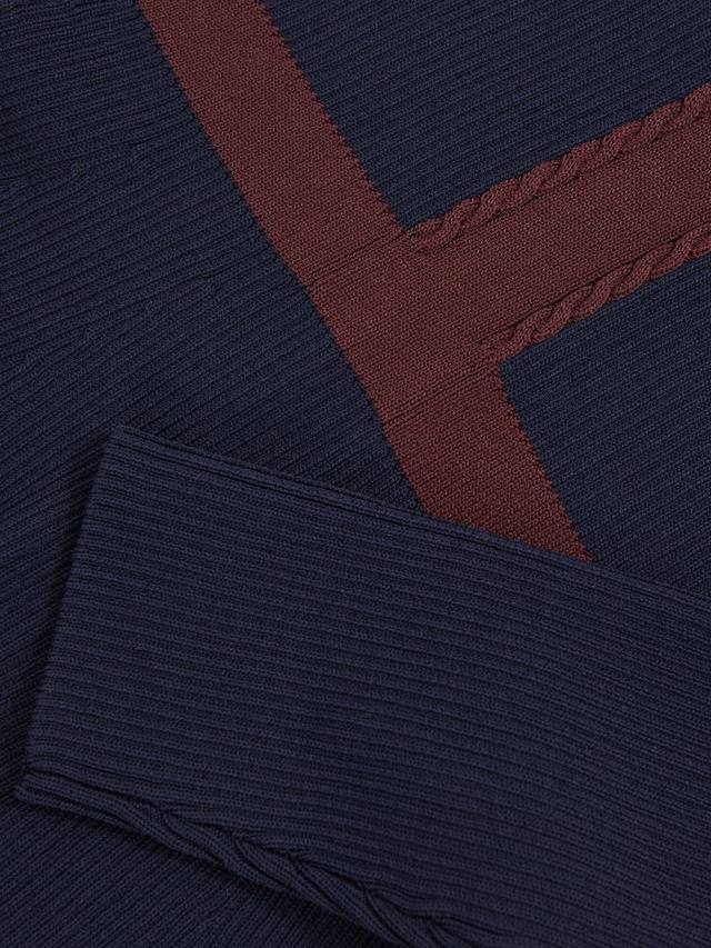 Детское платье Alma с V-образным вырезом и длинными рукавами Reiss, Navy — фото 4