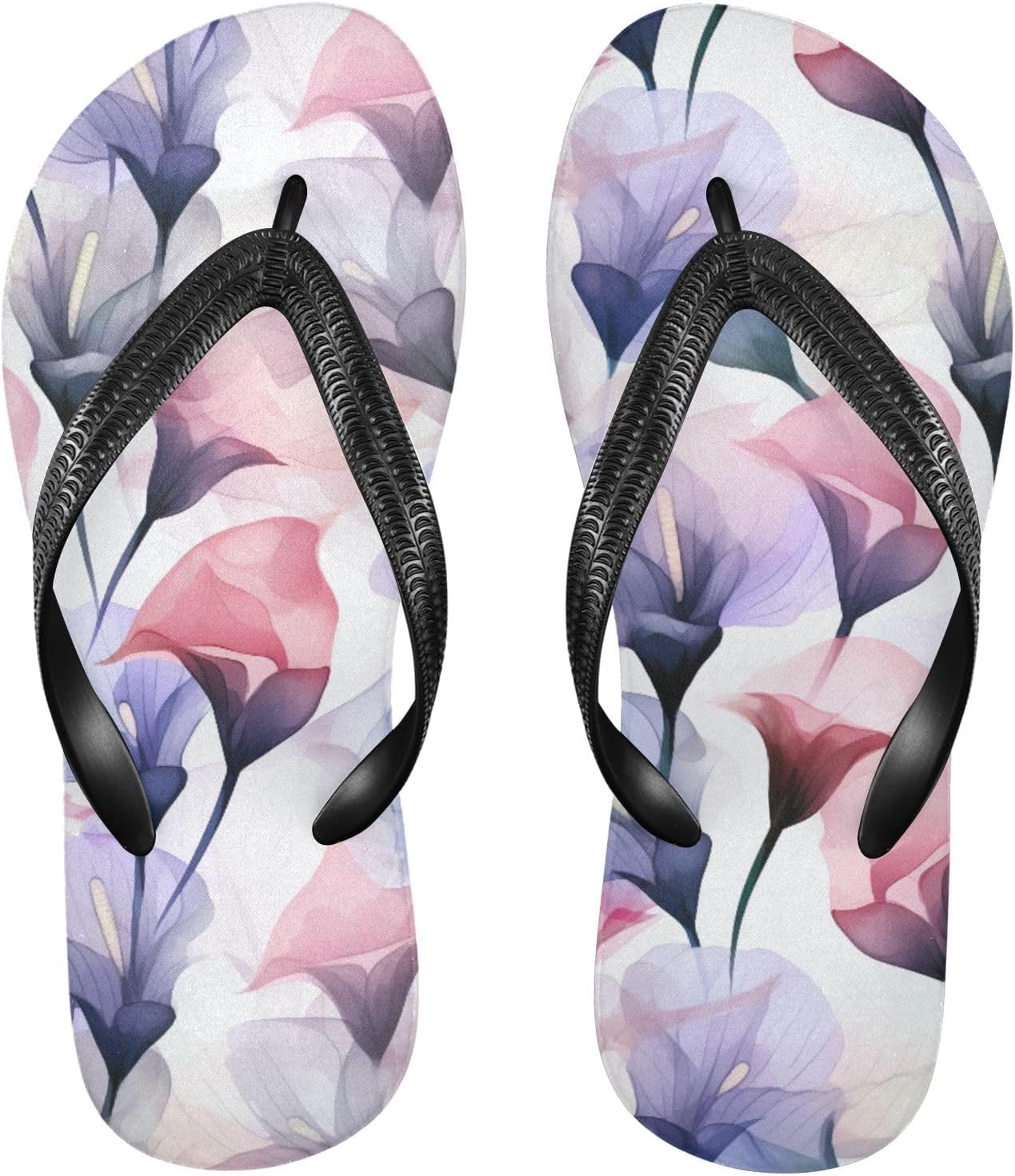 

Розовые сланцы с лилиями для пляжа, сандалии с резиновой подошвой, нескользящие летние тапочки для прогулок для женщин и мужчин Sinestour