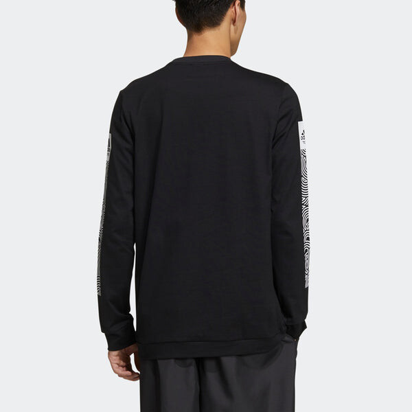 Футболка adidas x Takahashi Riko Crossover Ls Tee M Hiroko Geometry Printing Loose Sports Long Sleeves Black, черный — фото 4