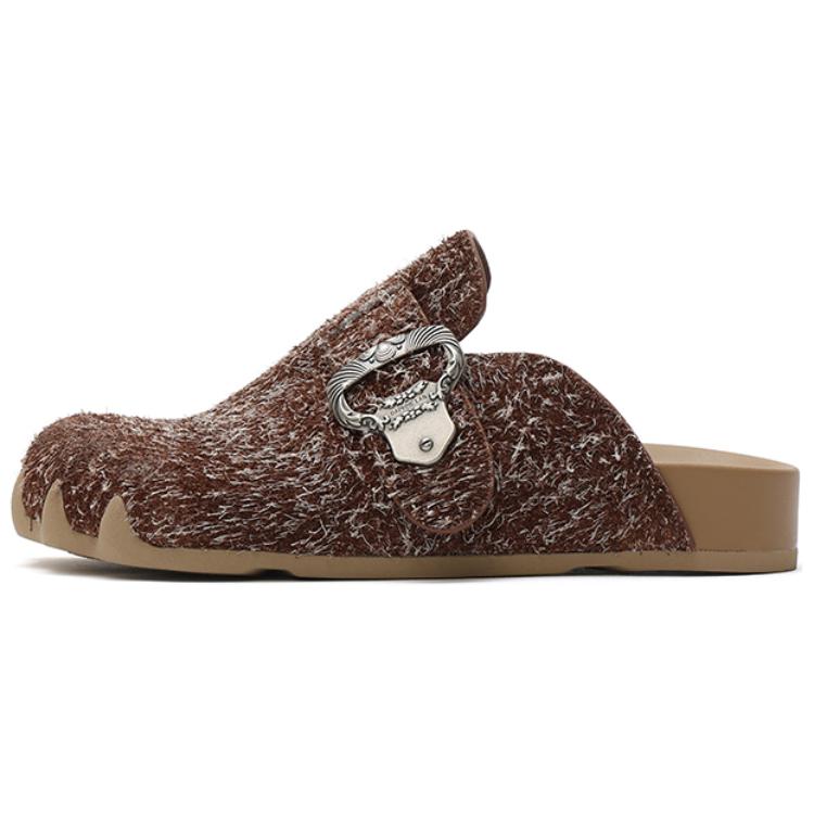 

DAPHNE LAB Износостойкие противоскользящие домашние тапочки с закрытым носком унисекс - кофе, цвет Coffee