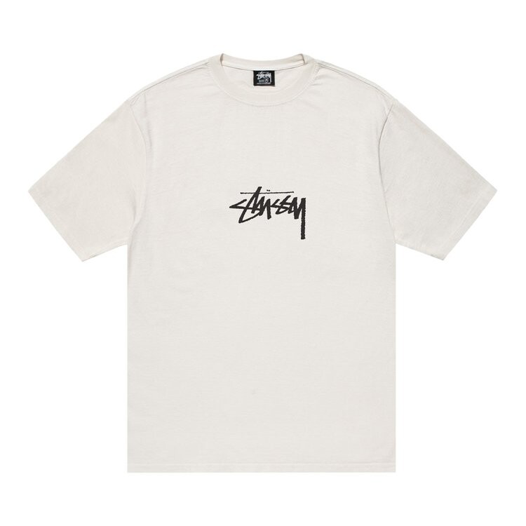 

Футболка Stussy Pigment Dyed Small Stock 'Natural', белый