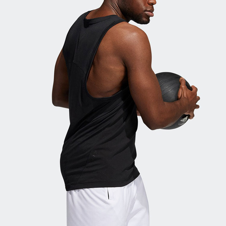 Жилет adidas Heat.Rdy Warrior Training Logo Sports Breathable Running Vest Black — фото 3