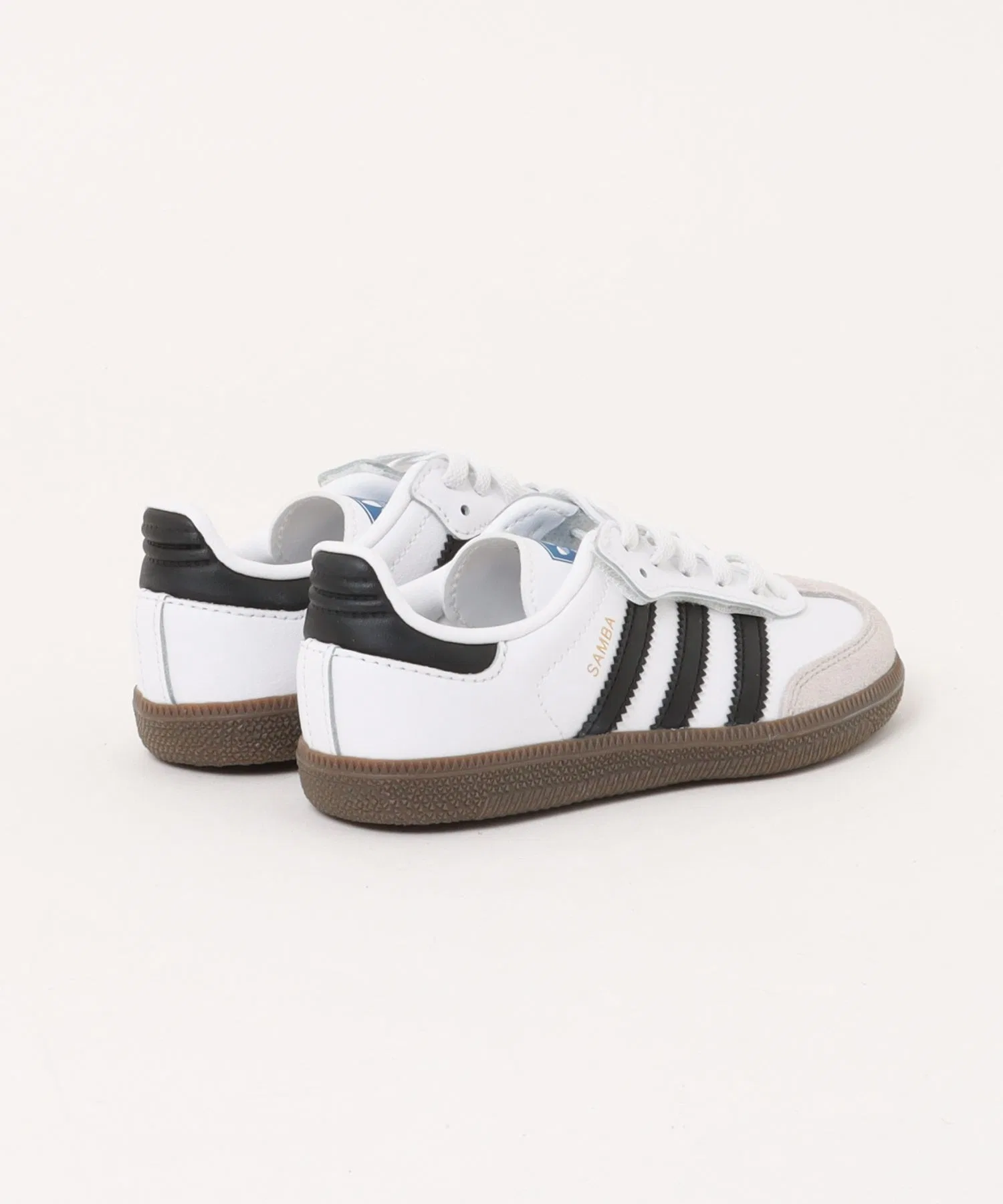Детские кроссовки adidas Samba OG CF EL из натуральной кожи белые — фото 2