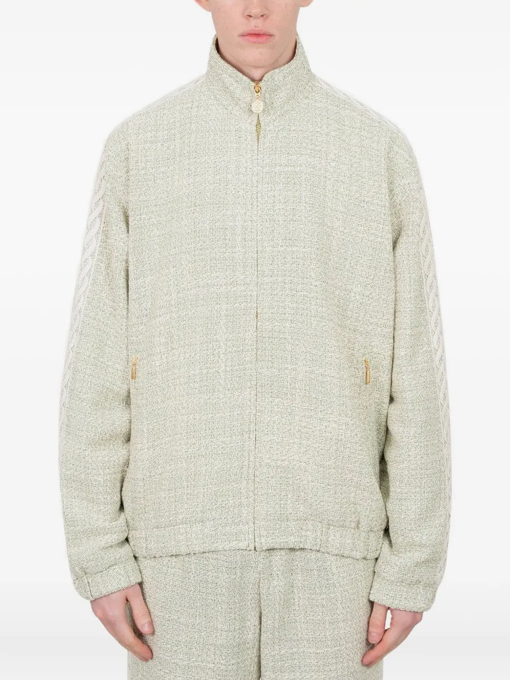 

Толстовка Tweed lace-insert track top Drôle De Monsieur, нейтральный
