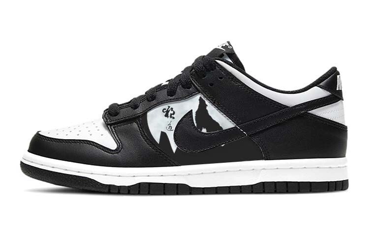 

Кроссовки Nike Dunk Skateboard Shoes Women's Low-Top Black White, Черный, Кроссовки Nike Dunk Skateboard Shoes Women's Low-Top Black White