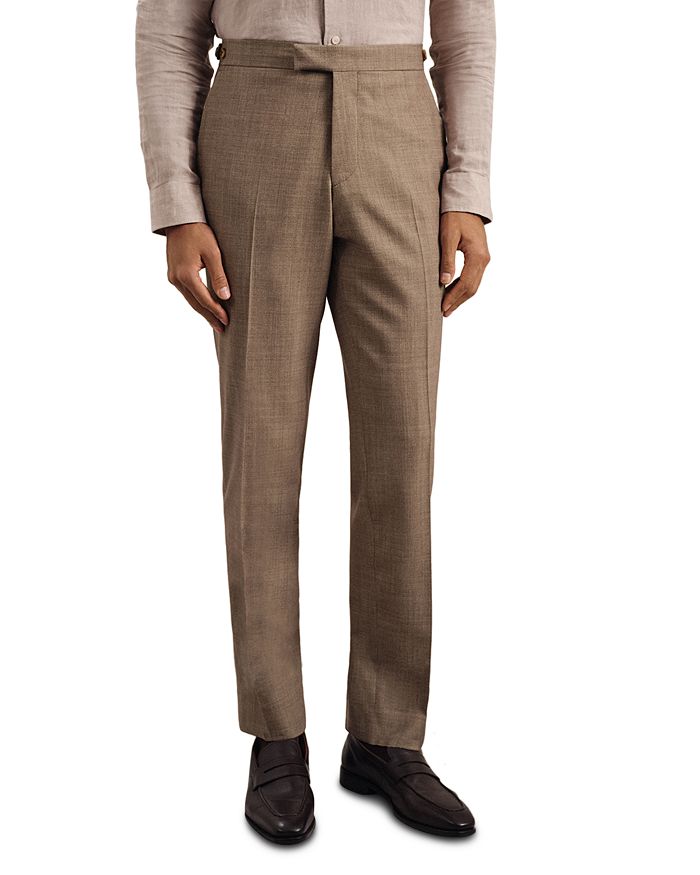 

Брюки Belmont Slim Fit с фактурной тканью REISS, коричневый