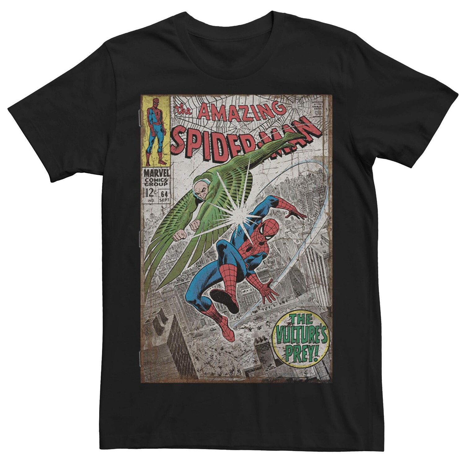 

Мужская футболка с рисунком Marvel Spider-Man Vulture's Prey