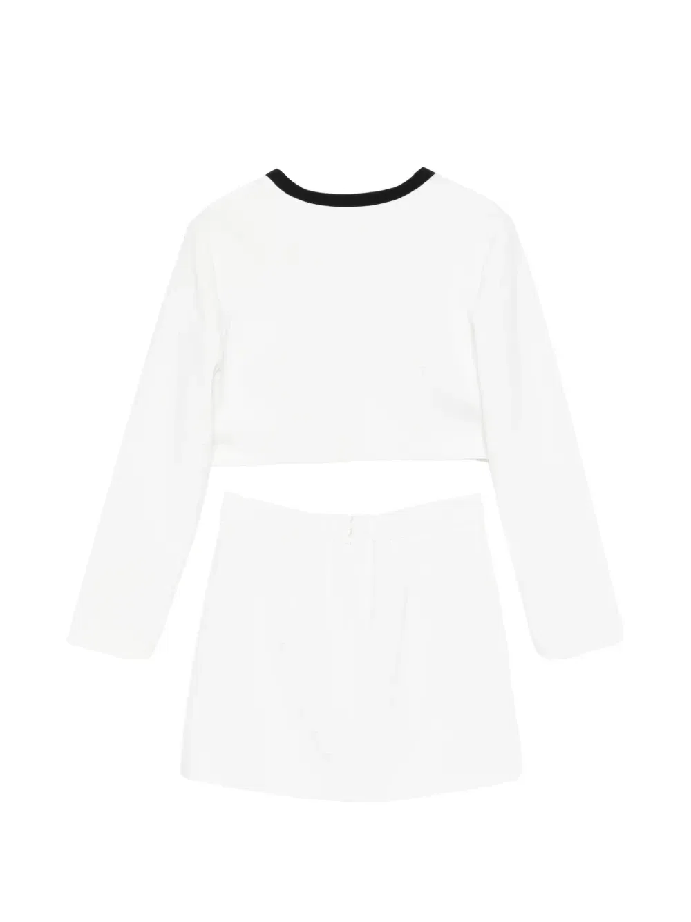 Комплект с юбкой с черной отделкой Elisabetta Franchi Kids, белый — фото 2