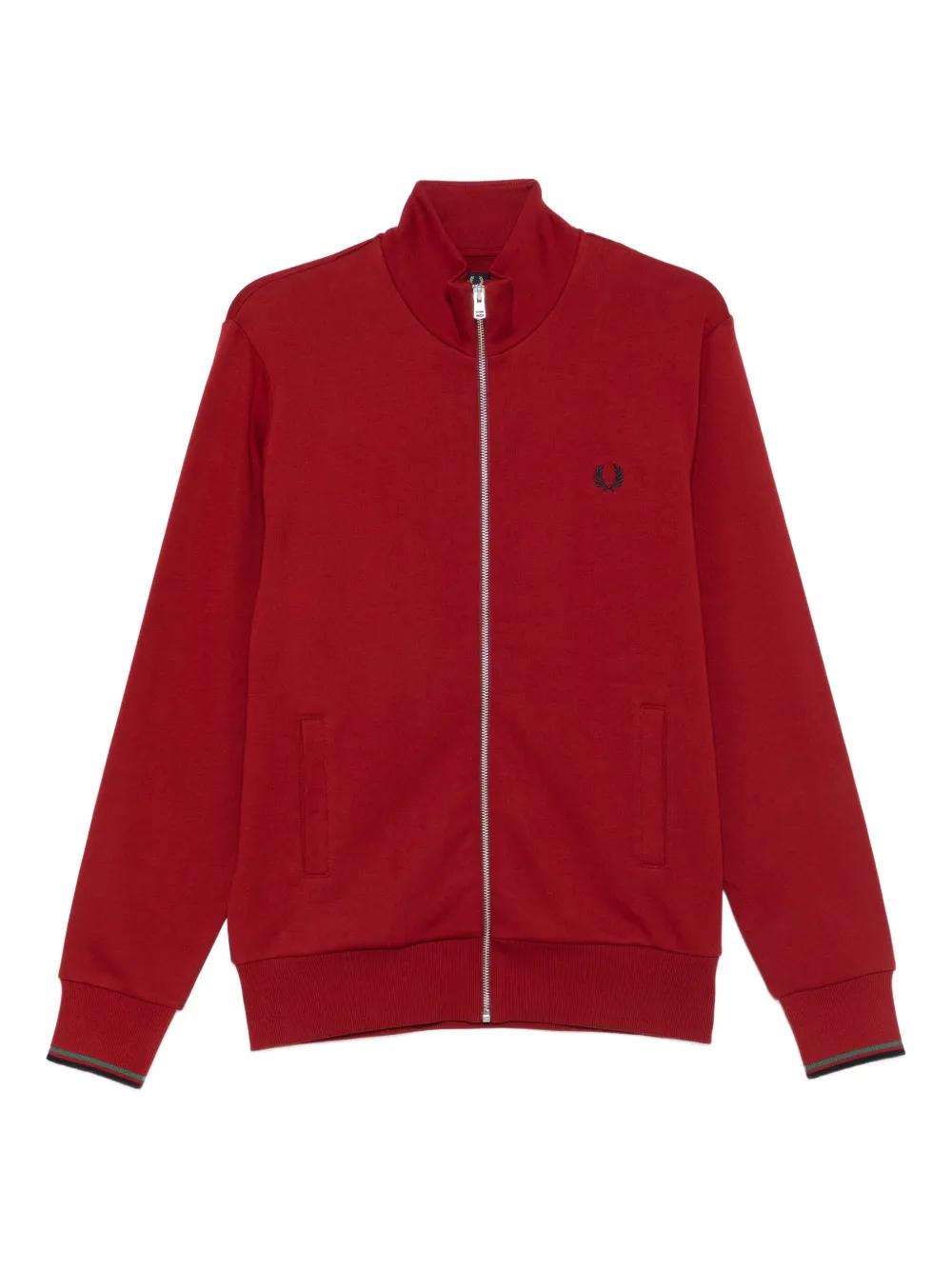 

Хлопковая толстовка с застежкой-молнией на воротнике Fred Perry, красный