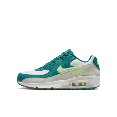 

Кроссовки Nike Air Max 90 LTR Big Kids’ Shoes, цвет White/Bright Spruce/Phantom/Barely Volt