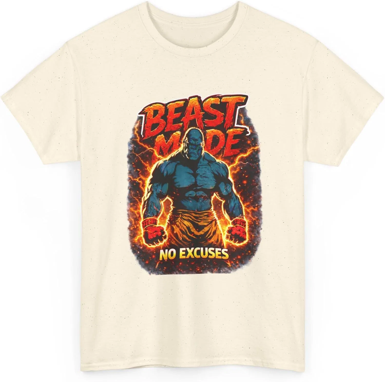 Футболка с принтом Beast Mode, Natural — фото 4