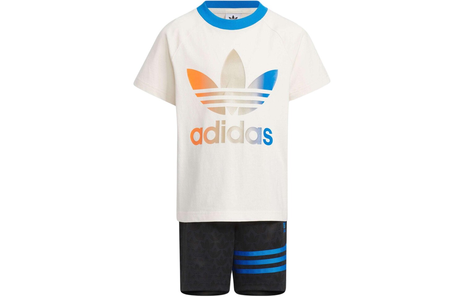 

Adidas Originals Детская повседневная спортивная одежда, цвет Wonderful white + Toba blue (set of two)