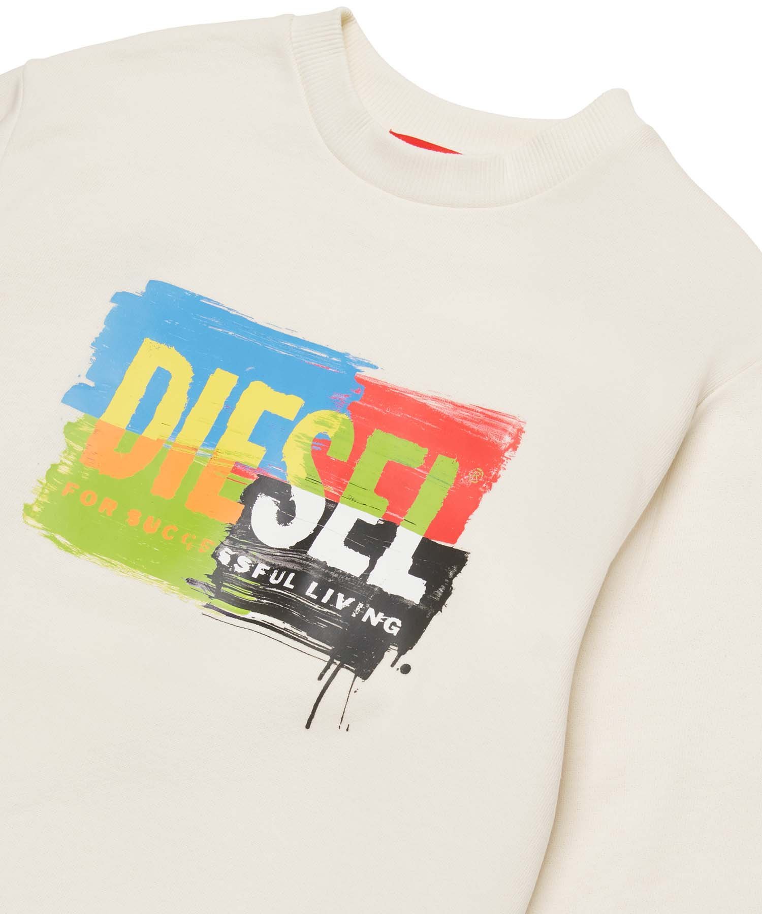 Детская и подростковая толстовка с логотипом бренда DIESEL, White — фото 3