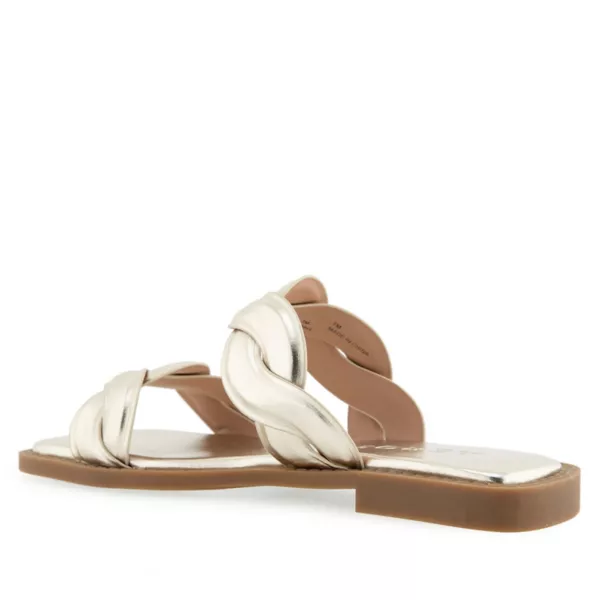 Женские сандалии Colette на плоской подошве Aerosoles, цвет gold metallic — фото 3