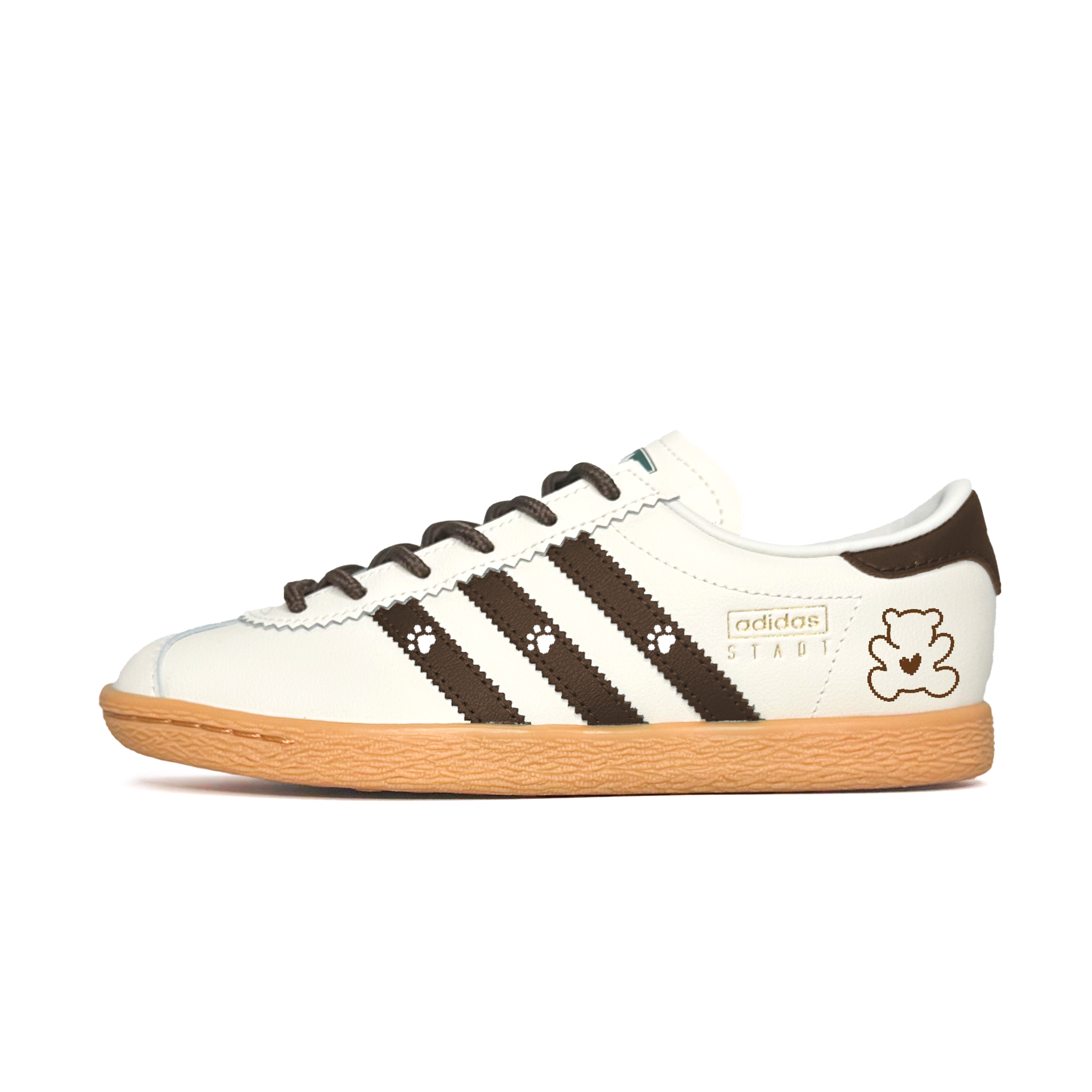 

Adidas Originals Stadt Checkered Bear Abrasion Resistant Low top German Army Trainers Unisex Brown