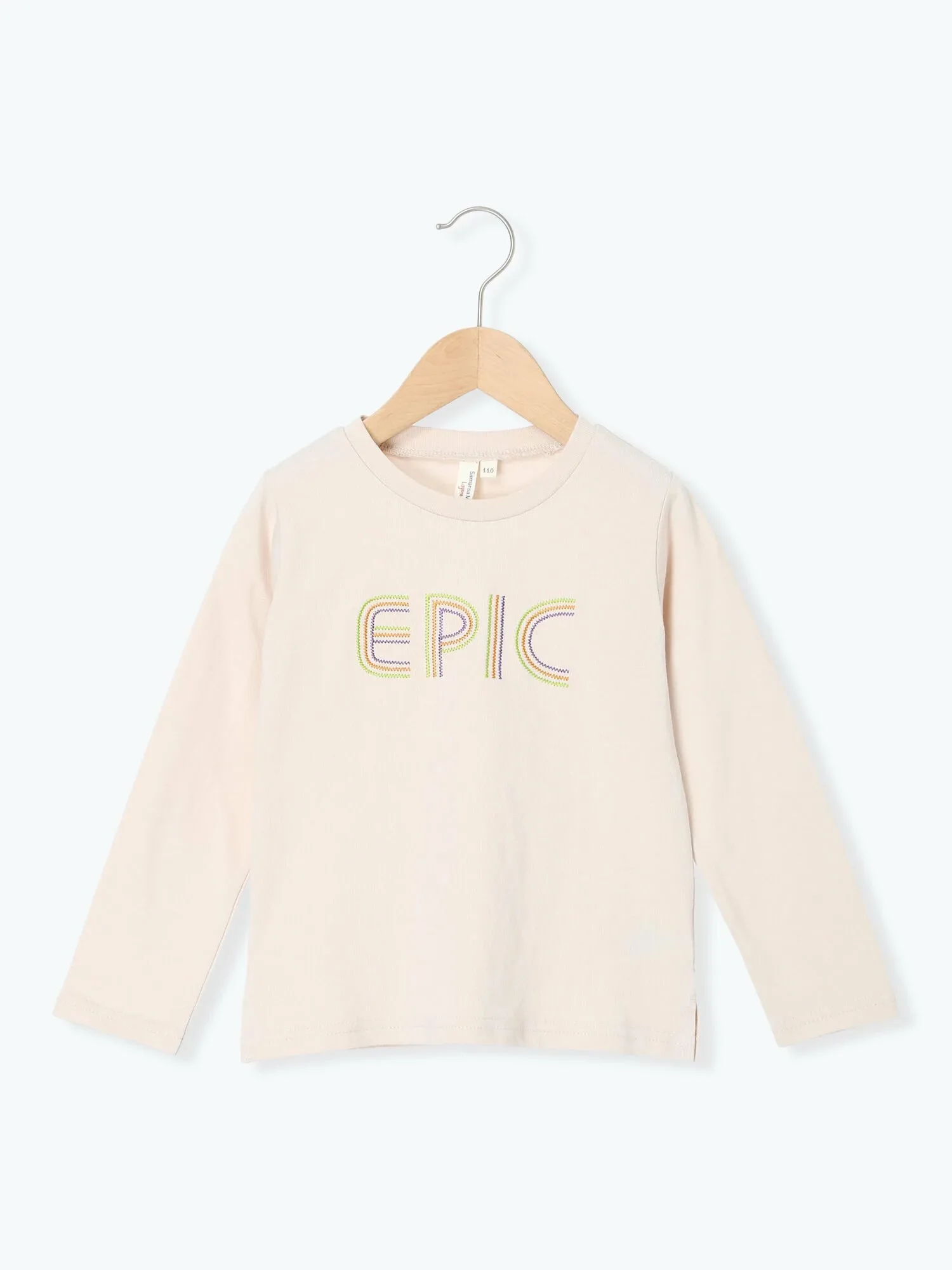 Футболка с длинными рукавами и логотипом Stitch Samansa Mos2 Lagom, beige