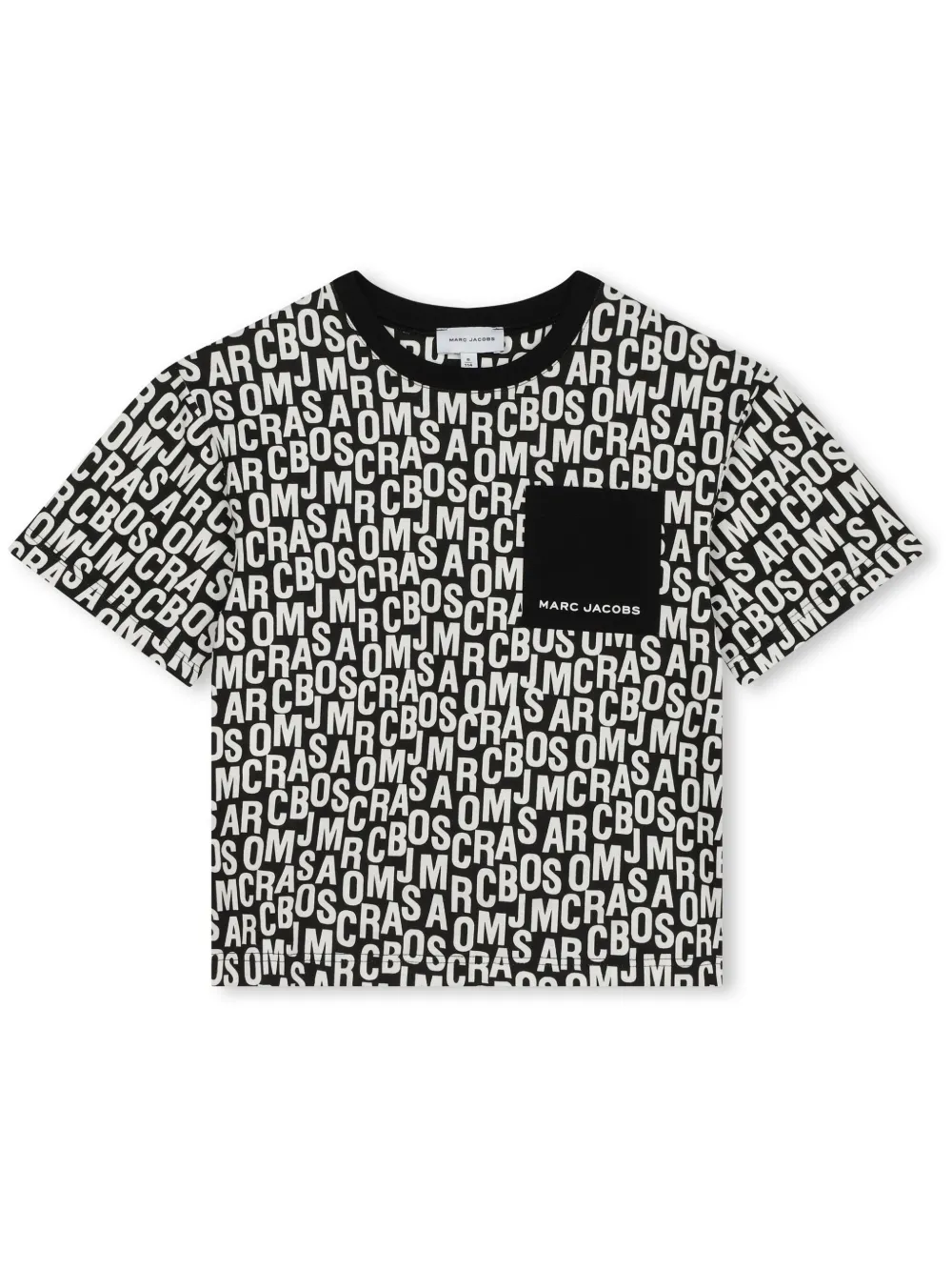 

Футболка с узором Monogram Marc Jacobs Kids, черный