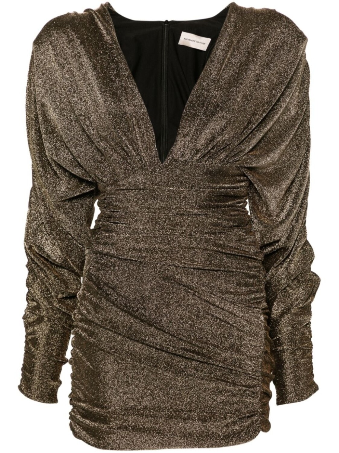 

Alexandre Vauthier платье мини с драпировкой и люрексом, золотой