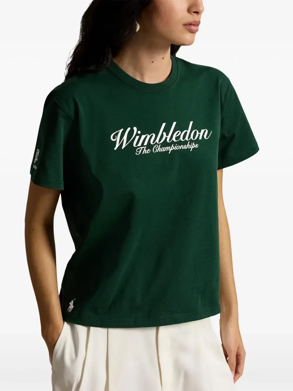 Футболка с принтом Wimbledon POLO RALPH LAUREN, зеленый — фото 3
