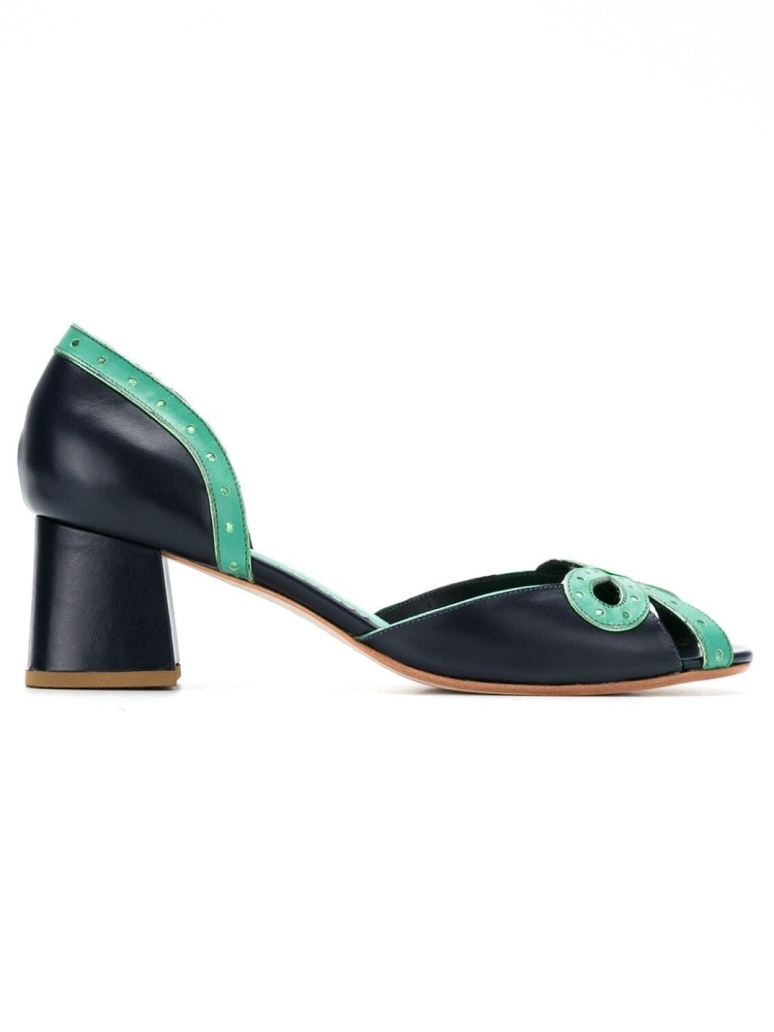 

Sarah Chofakian cut out pumps, синий