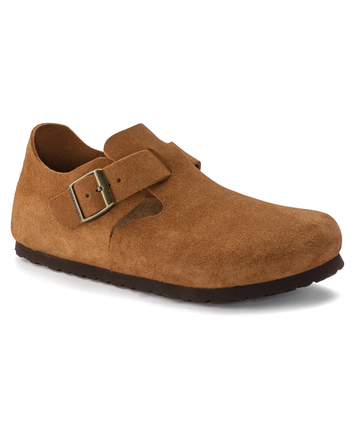 Унисекс замшевые слипоны Birkenstock London кэмел — фото 2