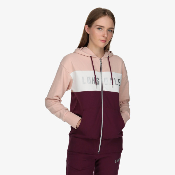

Толстовка цвета fw22 с капюшоном на молнии Lonsdale