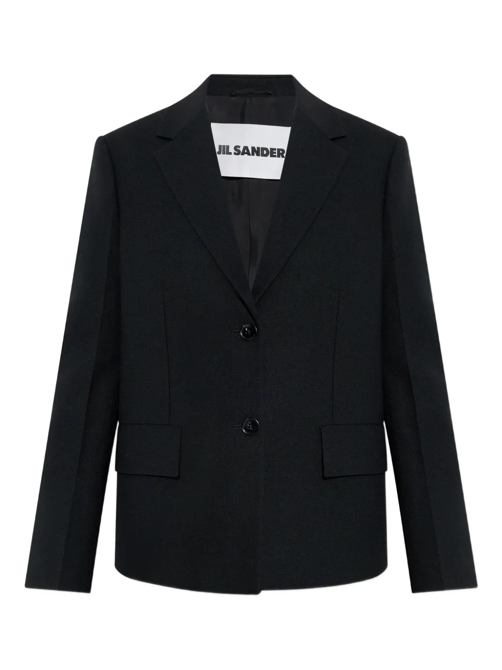 

Шерстяной блейзер с заостренными лацканами JIL SANDER, черный