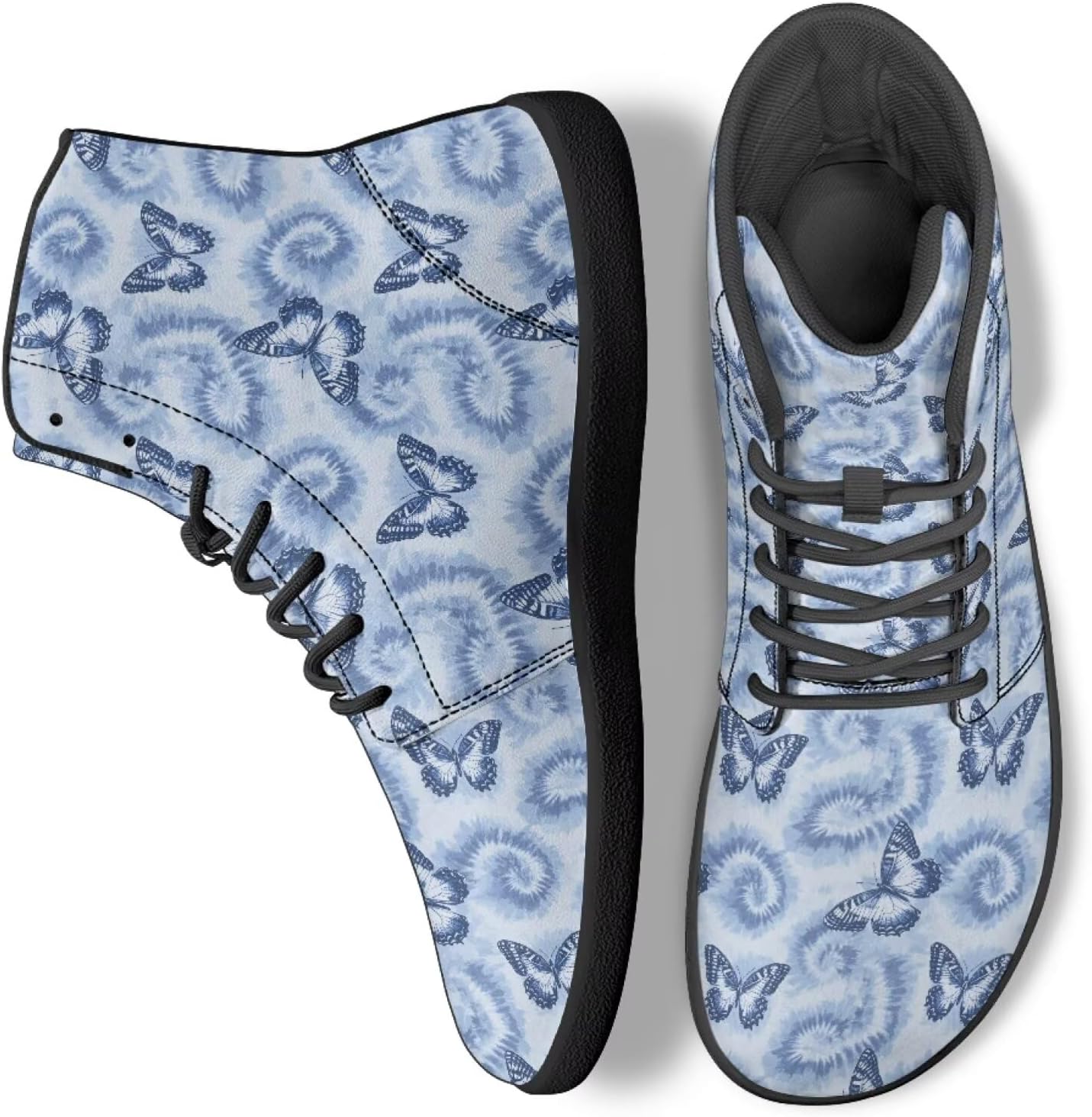 

Женские высокие кроссовки-бабочки для ходьбы, модные рабочие, офисные, спортивные, босоножки Ecaestolph, голубой