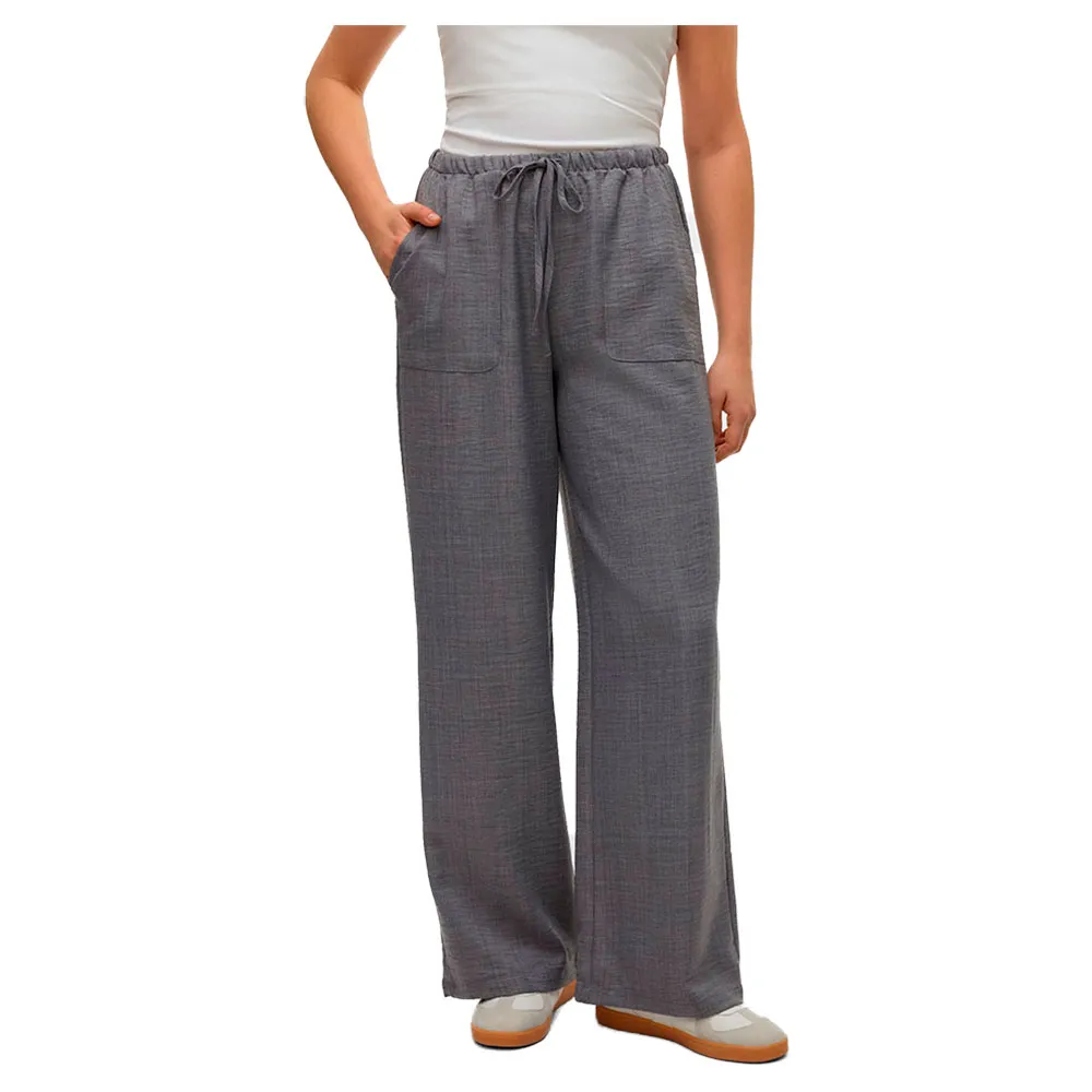 

Брюки с высокой талией Vero Moda Melaney Loose, серый