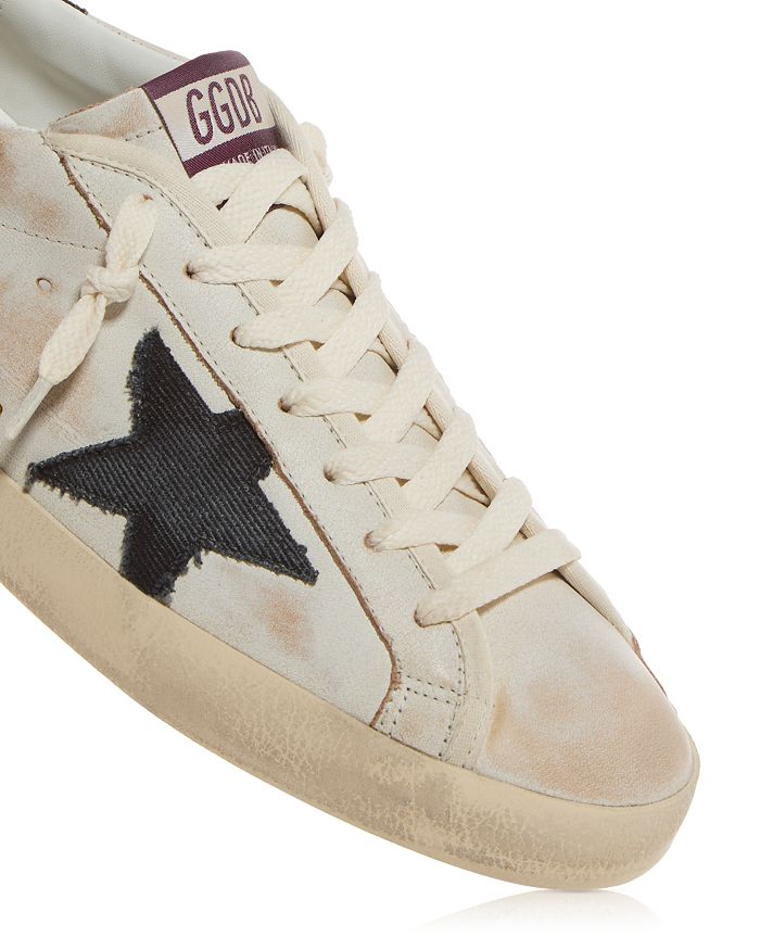 Унисекс кроссовки Super-Star с низким верхом Golden Goose, слоновая кость/кремовый — фото 4